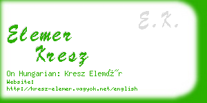 elemer kresz business card